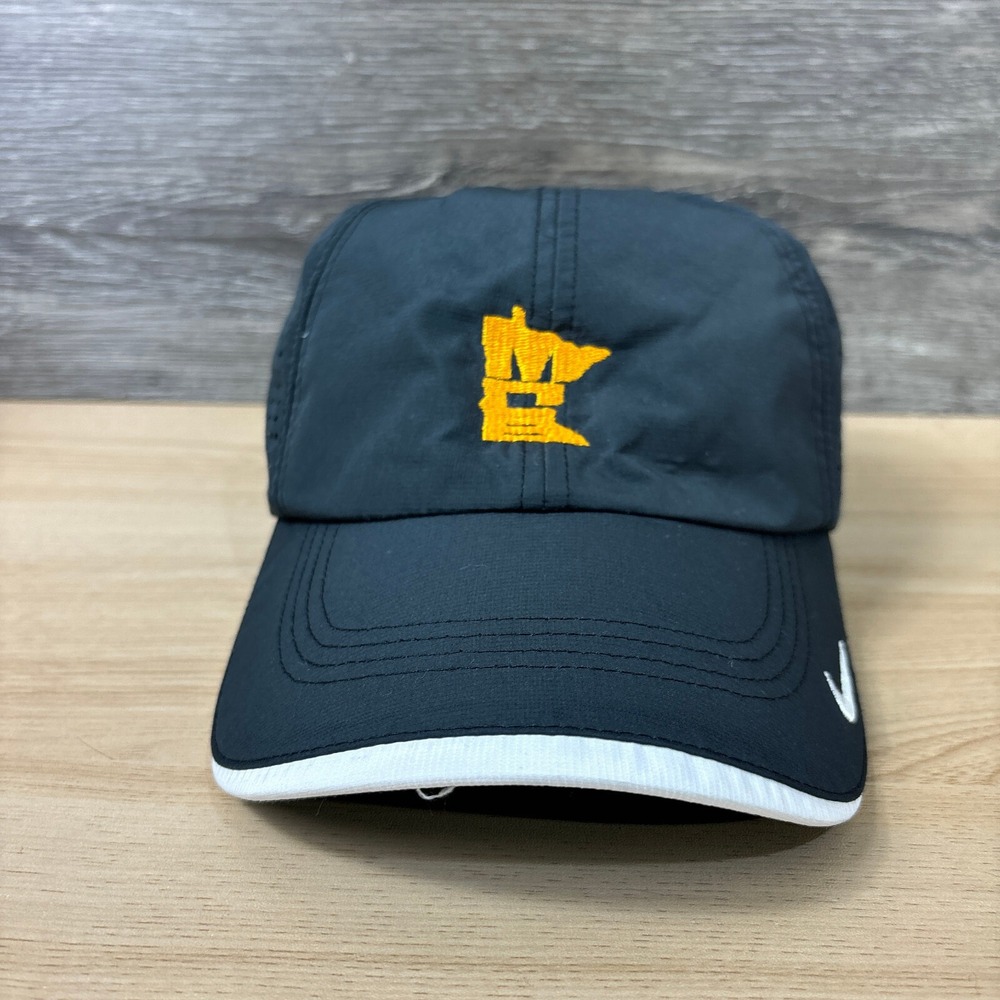 Nike Hat Cap Strap Back Gray Performance Swoosh Logo Minnesota MCB Adjustable - Picture 1 of 9